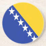 Patriotische Flagge Bosnien-Herzegowina Getränkeuntersetzer<br><div class="desc">Die Nationalflagge von Bosnien und Herzegowina.</div>