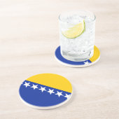 Patriotische Flagge Bosnien-Herzegowina Getränkeuntersetzer (Seite)