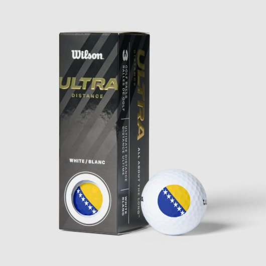 Patriotische Flagge Bosnien-Herzegowina Golfball (Verpackungen)