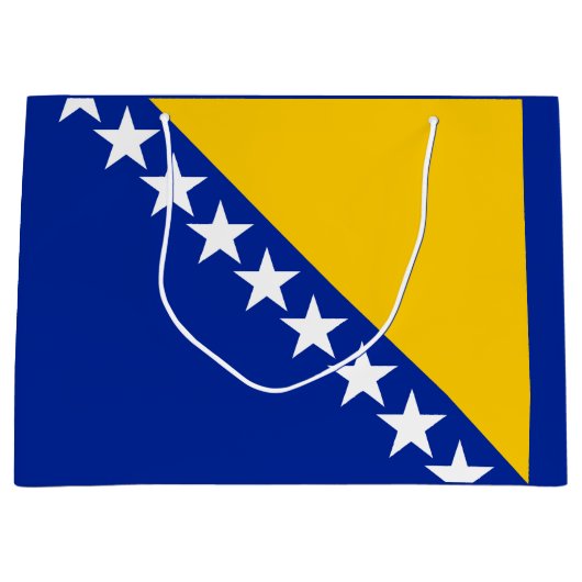 Patriotische Flagge Bosnien-Herzegowina Große Geschenktüte (Vorderseite)