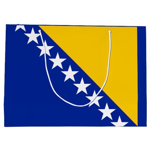 Patriotische Flagge Bosnien-Herzegowina Große Geschenktüte (Rückseite)