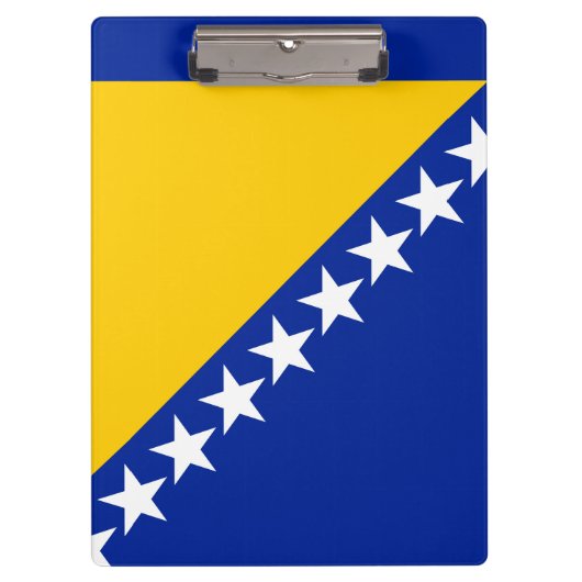 Patriotische Flagge Bosnien-Herzegowina Klemmbrett (Vorderseite)