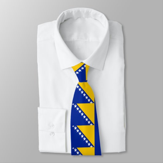 Patriotische Flagge Bosnien-Herzegowina Krawatte (Gebunden)