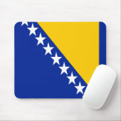 Patriotische Flagge Bosnien-Herzegowina Mousepad (Mit Mouse)