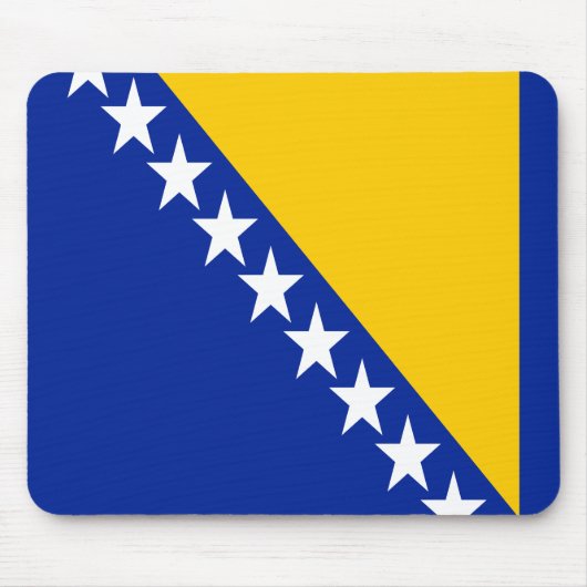 Patriotische Flagge Bosnien-Herzegowina Mousepad (Vorne)