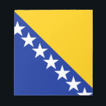Patriotische Flagge Bosnien-Herzegowina Notizblock<br><div class="desc">Die Nationalflagge von Bosnien und Herzegowina.</div>