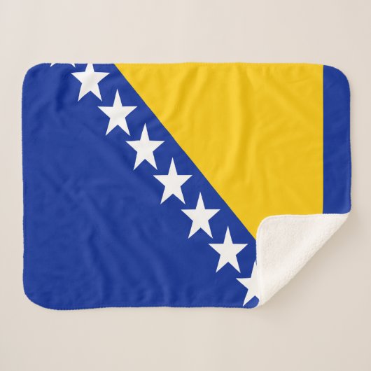 Patriotische Flagge Bosnien-Herzegowina Sherpadecke (Vorderseite (Horizontal))