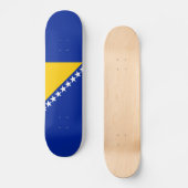 Patriotische Flagge Bosnien-Herzegowina Skateboard (Vorderseite)