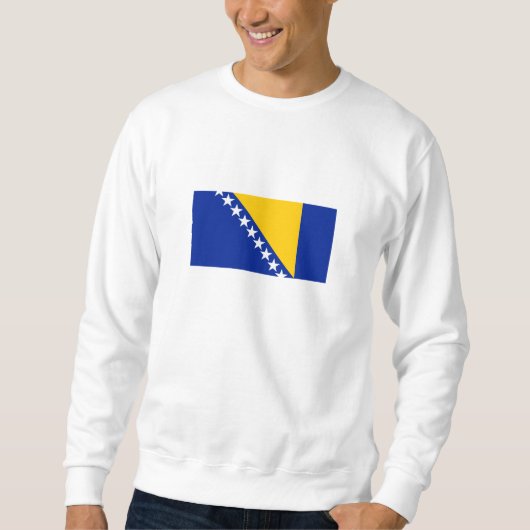 Patriotische Flagge Bosnien-Herzegowina Sweatshirt (Vorderseite)