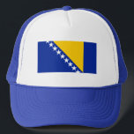 Patriotische Flagge Bosnien-Herzegowina Truckerkappe<br><div class="desc">Die Nationalflagge von Bosnien und Herzegowina.</div>