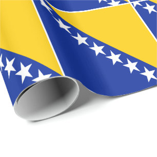 Patriotische Flagge Bosnien Herzegowinas Geschenkpapier