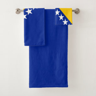 Patriotische Flagge Bosnien und Herzegowinas Badhandtuch Set