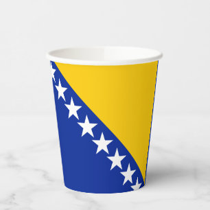 Patriotische Flagge Bosnien und Herzegowinas Pappbecher