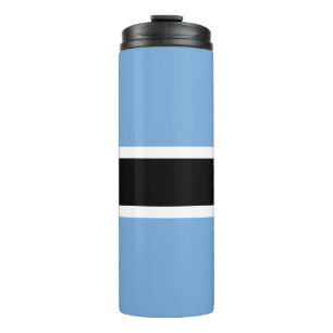 Patriotische Flagge Botswanas Thermosbecher