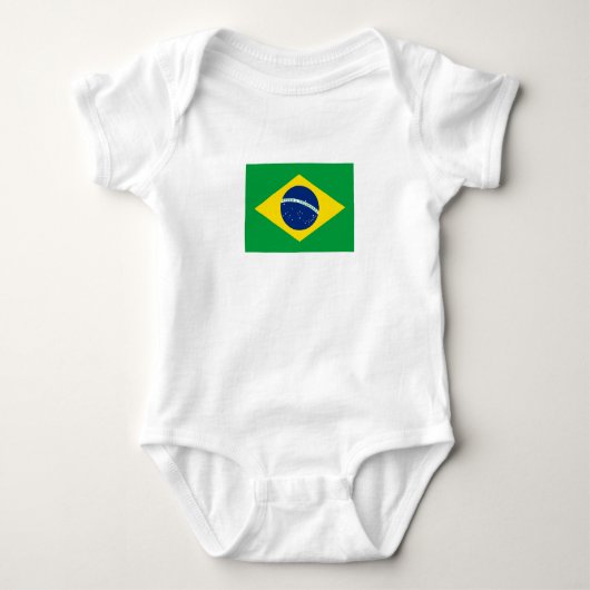 Patriotische Flagge Brasilien Baby Strampler (Vorderseite)