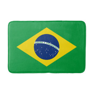 Patriotische Flagge Brasilien Badematte