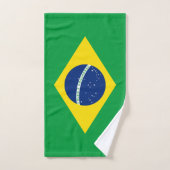 Patriotische Flagge Brasilien Badhandtuch Set (Handtuch)