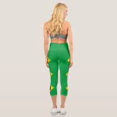 Patriotische Flagge Brasilien Capri Leggings (Rückseite)