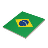 Patriotische Flagge Brasilien Fliese (Seite)