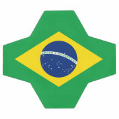 Patriotische Flagge Brasilien Fußball (Flach)