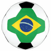 Patriotische Flagge Brasilien Fußball (Vorderseite)