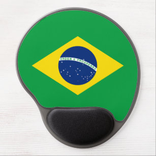 Patriotische Flagge Brasilien Gel Mousepad