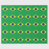 Patriotische Flagge Brasilien Geschenkpapier (Flach)