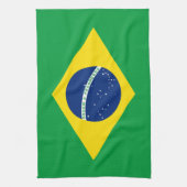 Patriotische Flagge Brasilien Geschirrtuch (Vertikal)