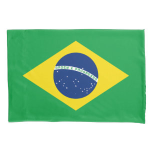 Patriotische Flagge Brasilien Kissenbezug