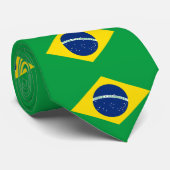 Patriotische Flagge Brasilien Krawatte (Gerollt)