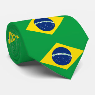 Patriotische Flagge Brasilien Krawatte