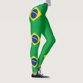 Patriotische Flagge Brasilien Leggings (Rechts)