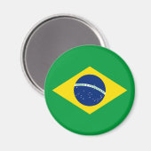 Patriotische Flagge Brasilien Magnet (Vorderseite/Rückseite)