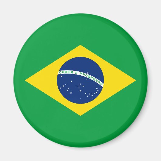 Patriotische Flagge Brasilien Magnet (Vorne)