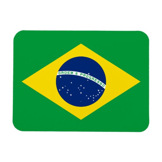 Patriotische Flagge Brasilien Magnet (Horizontal)