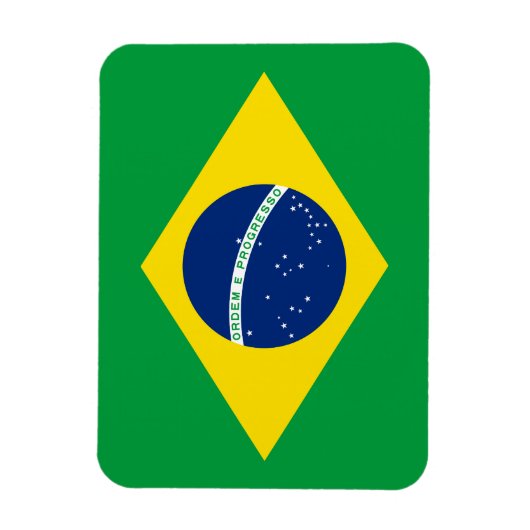 Patriotische Flagge Brasilien Magnet (Vertikal)
