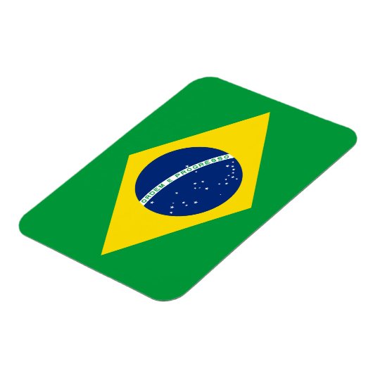 Patriotische Flagge Brasilien Magnet (Linke Seite)