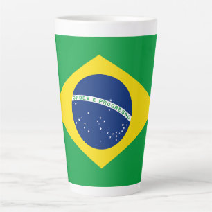 Patriotische Flagge Brasilien Milchtasse