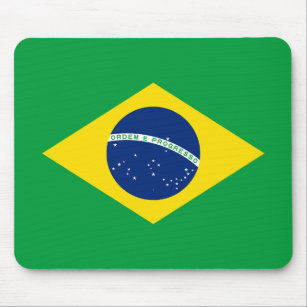 Patriotische Flagge Brasilien Mousepad
