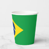 Patriotische Flagge Brasilien Pappbecher (Rückseite)