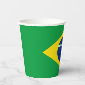 Patriotische Flagge Brasilien Pappbecher (Vorderseite)