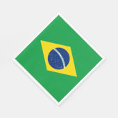 Patriotische Flagge Brasilien Serviette (Ecke)