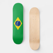 Patriotische Flagge Brasilien Skateboard (Vorderseite)