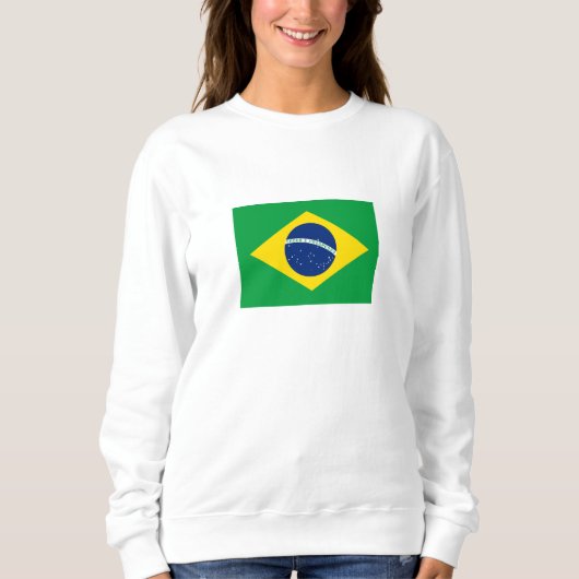 Patriotische Flagge Brasilien Sweatshirt (Vorderseite)