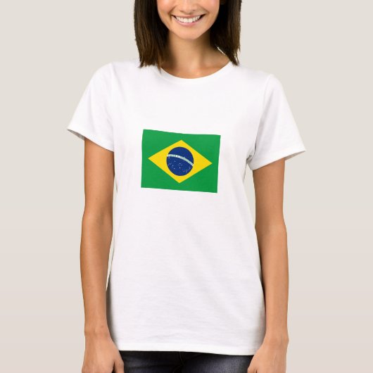 Patriotische Flagge Brasilien T-Shirt (Vorderseite)