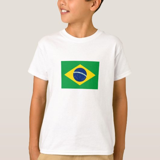Patriotische Flagge Brasilien T-Shirt (Vorderseite)