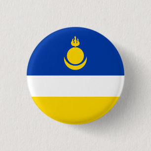 Patriotische Flagge Burjatiens Button