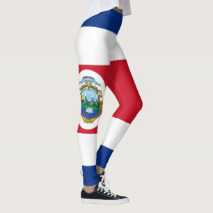 Patriotische Flagge Costa Ricas Leggings