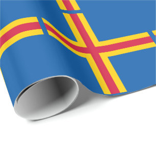 Patriotische Flagge der Åland-Inseln Geschenkpapier