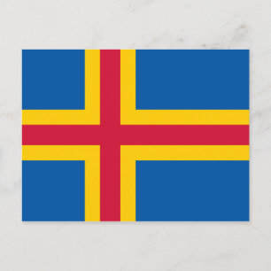 Patriotische Flagge der Åland-Inseln Postkarte
